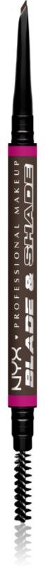 NYX Professional Makeup Blade & Shade eyebrow pencil with brush shade Ash Brown 0.06 g