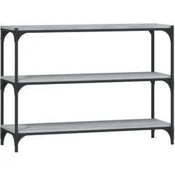 vidaXL Bücherregal Grau Sonoma 100x33x70,5 cm Holzwerkstoff und Stahl