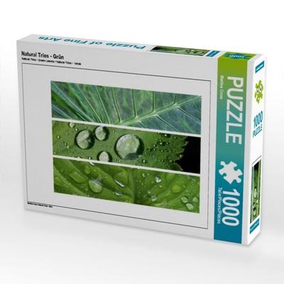 CALVENDO Puzzle Natural Trios - Grün | 1000 Teile Lege-Größe 64x48cm Foto-Puzzle für glückliche Stunden