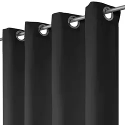 Bestlivings Dekoschal Ellen Ösen ca. 140x145 cm schwarz - jet black