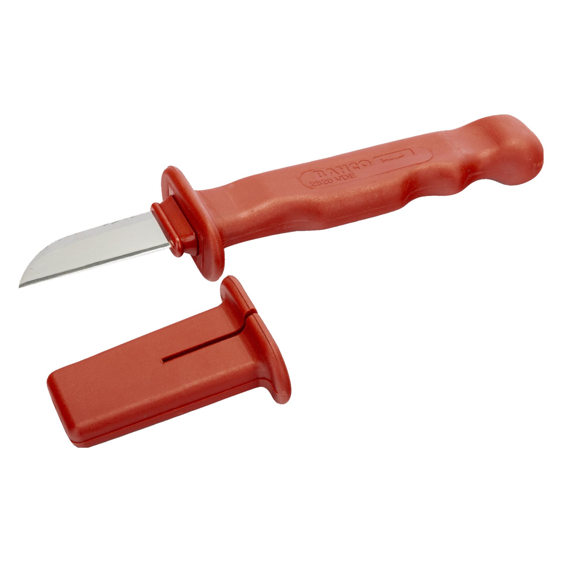 Bahco Isoliertes Kabelmesser mit Schutzkappe aus Kunststoff, 55,5 mm (5.55 cm) (2820VDE)
