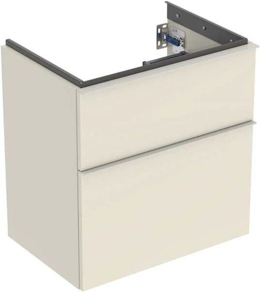 Geberit iCon Waschtisch-Unterschrank 502307JL1 59,2x61,5x41,6cm, 2 Schubladen, sand hochglänzend, Griff sant matt