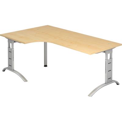 Hammerbacher Schreibtisch 200x120cm höhenverstellbar bis 85cm 90 Grad Ahorn