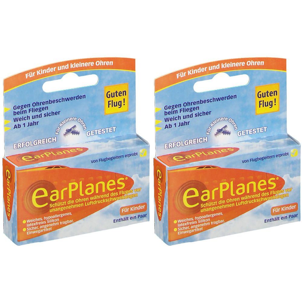 Earplanes Child/Kind Doppelpack 2x2 St Ohrstöpsel