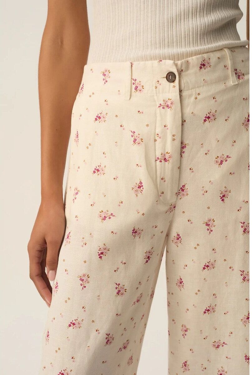 DES PETITS HAUTS Pantalon large imprimé floral, TIFFAINE