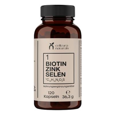 Cellcura Naturals Biotin Zink Selen vegan Kapseln 120 St