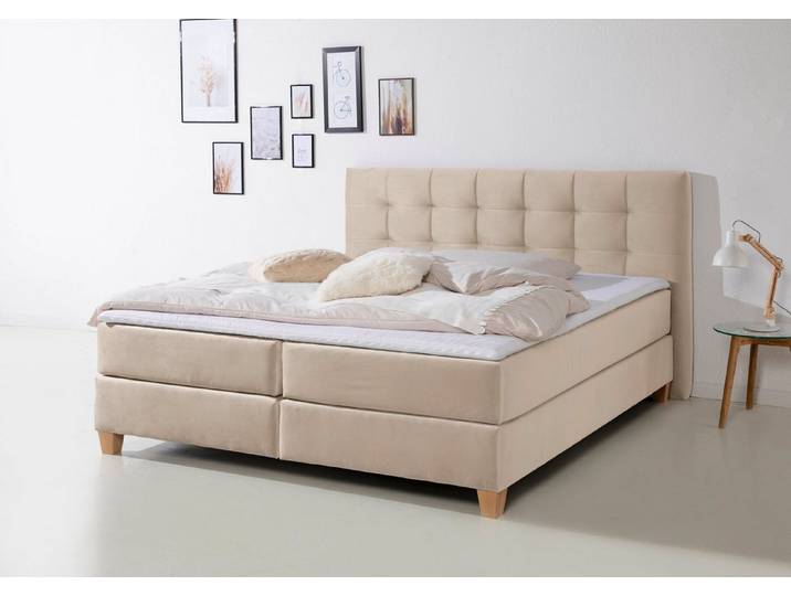 Home affaire Boxspringbett Moulay, inkl. Topper, in 3 Härtegraden, TFK auch in Härtegrad 4