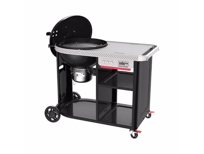 Weber Performer Premium Black Holzkohlegrill – Weber Holzkohlegrill/Kohlegrill – schwarz / silber