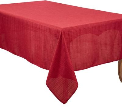 Saro Lifestyle Refined Stitched Plaid Tablecloth