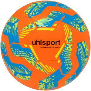 uhlsport Fußball Sala Ultra Lite 290 Addglue, 100178401, Größe 4, 290 Gramm, orange/cyan/gelb, Futsalball