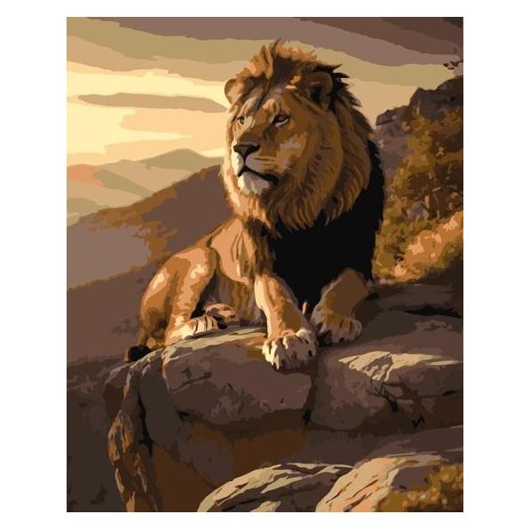Maksik Malen nach Zahlen - König des Tieres 40x50cm (58139254)