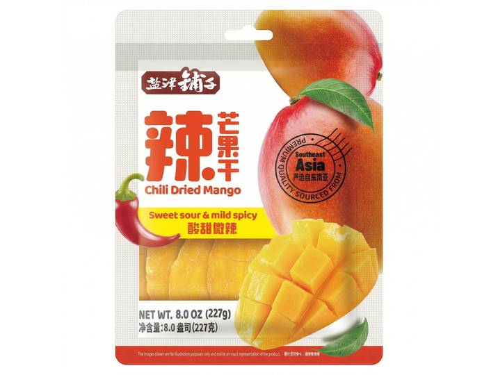 Yan Jin Pu Zi Pittige Gedroogde Mango Snack 227 g