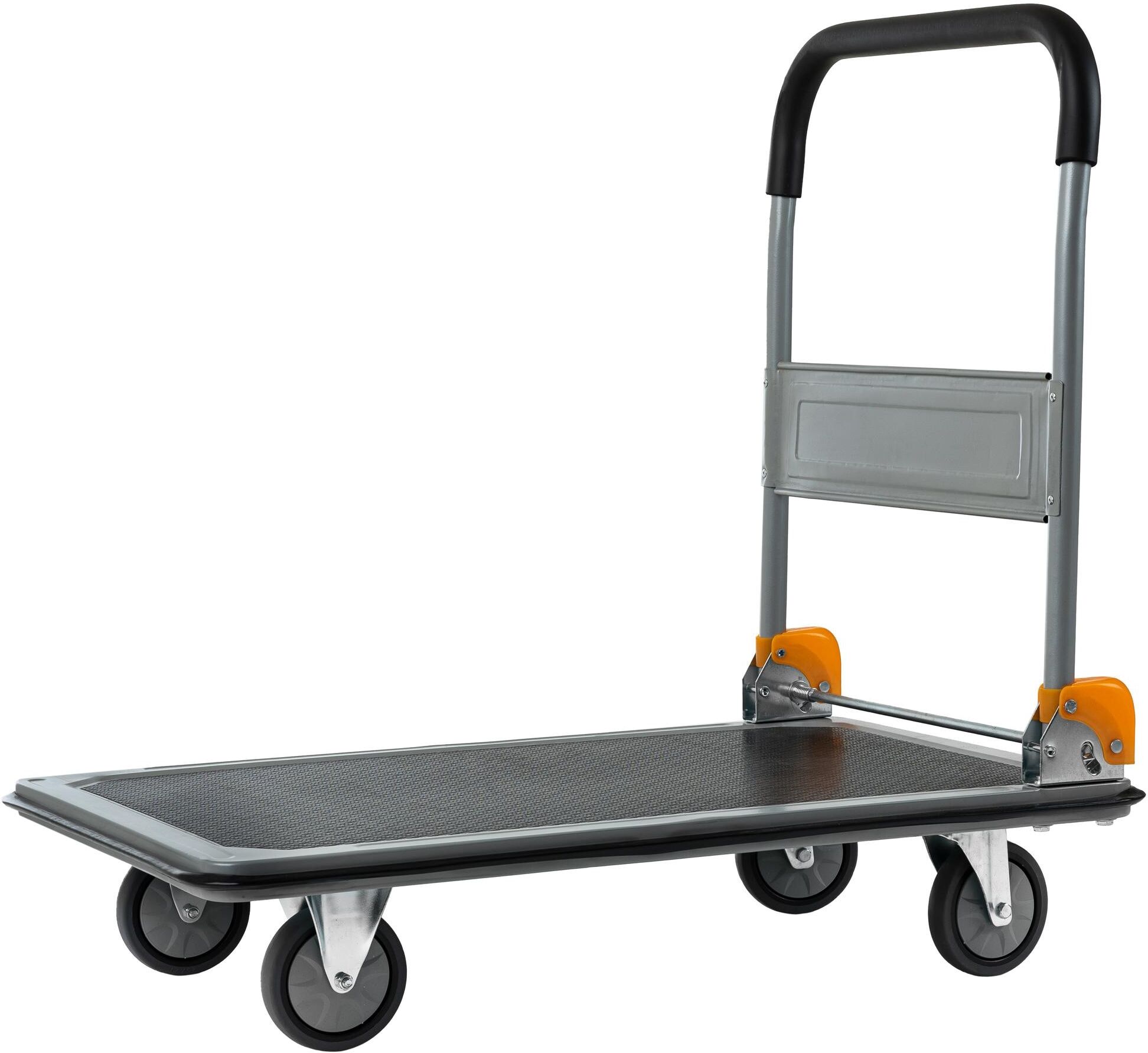 Transportwagen STRUCT "300 kg", schwarz (schwarz, silberfarben), B:61cm H:87cm L:91cm, Transportwagen, Transportwagen schwarz, silberfarben Einheitsgröße