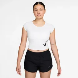NIKE Swift Dri-FIT Laufshirt Damen 100 - white/photon dust/reflective silv/black M