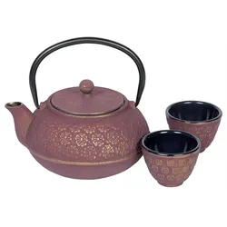 BREDEMEIJER Tee-Set Gusseisen Shanghai 0,6 Liter  pinkgold
