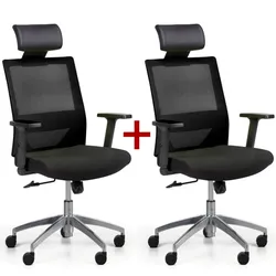 Bürostuhl WOLF II 1+1 GRATIS, schwarz