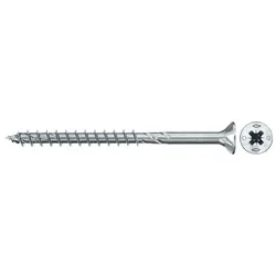 Fischer Spanplattenschraube 4,5x60 PowerFast FPF II CZP BC, Senkkopf, Kreuzschlitz PZ, Teilgewinde - 670320