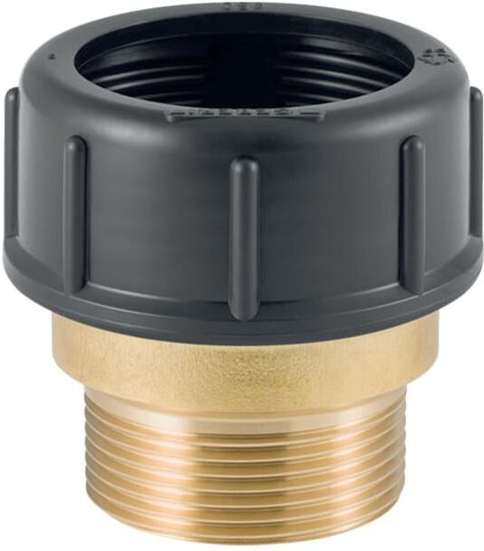 Geberit Pe Übergangsstutzen 359311001 Messing, DN 56, R 2, mit AG und Quetschverschraubung