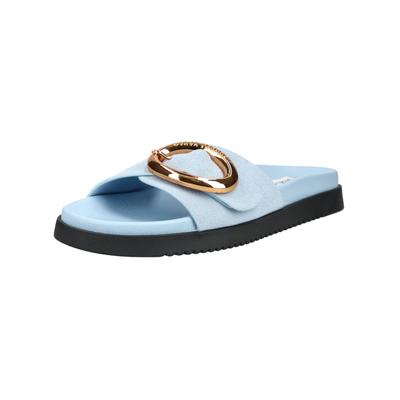 Pantolette STEVE MADDEN "STEVE MADDEN Pantoletten Veloursleder", Damen, Gr. 40, blau, Veloursleder, Schuhe Pantolette