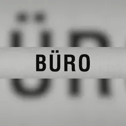 Aufkleber - Piktogramm Büro, Edelstahl, selbstklebend, 160x40 mm
