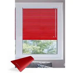 Innenjalousie nach Maß, Rot 475, 20 x 100 cm, Jalousie individuell maßangefertigt
