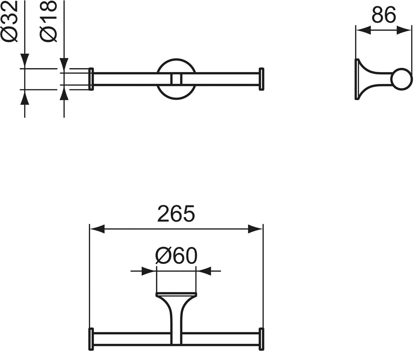 Ideal Standard Dolce Vita Papierrollenhalter für 2 Rollen