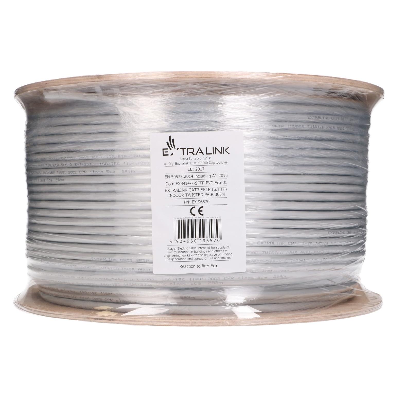 Extralink CAT7 SFTP (S/FTP) INDOOR TWISTED PAIR 305M (S/FTP, CAT7, 305 m) (EX.96570)