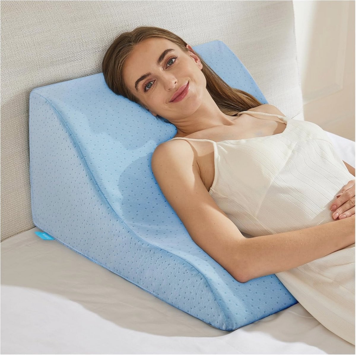 Leeskussen Memory Foam - Ergonomisch Wigkussen voor Rugondersteuning voor Ontspanning, Gamen en Lezen