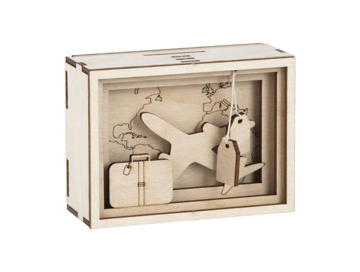 Rayher Holz-3D-Geschenkbox Journey 11.5 × 8.5 × 5 cm 12 Teile