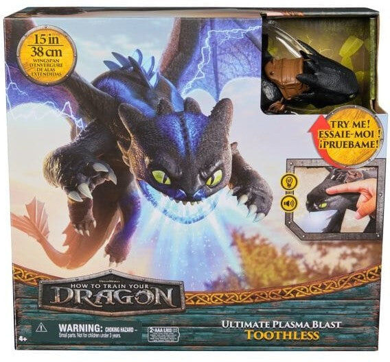 How to Train Your Dragon - Plasma Blast Nightfury Action Figure by Dreamworks - Collectible Toy for Kids