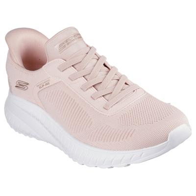 Slip-On Sneaker SKECHERS "BOBS SQUAD CHAOS-CURRENT MUSE", Damen, Gr. 41, rosa, Textil, Schuhe, Slipper, Freizeitschuh in veganer Verarbeitung