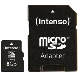 INTENSO MicroSD Card 8GB inkl. SD Adapter