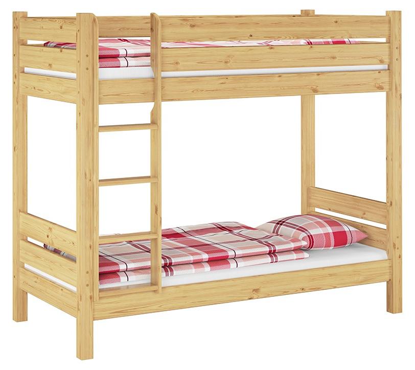 Etagenbett extra stabil 80x220 Nische 100 teilbar Zubehör variabel Kiefer natur V-60.16-08-220T100ohne Zubehör