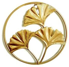 Inspired Deals Modern Metal Wall Decor Gold Leaf Wall Hanging For Living Room & Bedroom b