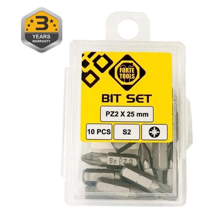 Forte tools SCREWDRIVER BIT PZ2X25MM 10PCS (33045557)