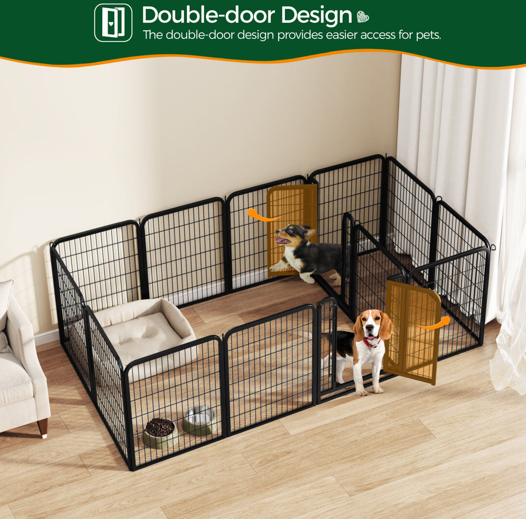 Yaheetech Pet Pen Black 65cm x 80cm