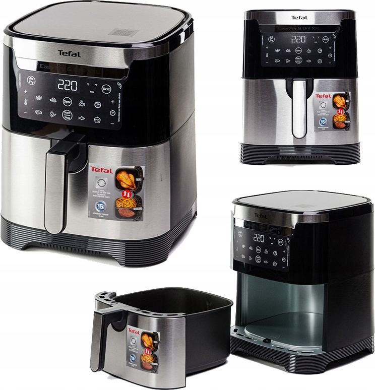 Tefal EY801D 2-in-1 Grill-Heißluftfritteuse 6,5 l Frittieren Backen