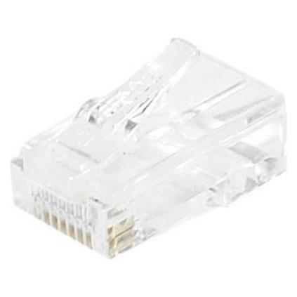 Exertis Connect RJ45 Modularstecker Cat. 6, UTP, mehradrig, transparent, VPE 10 Stück Ungeschimter RJ45 Stecker zum (920560)