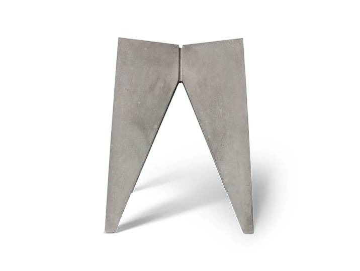 Tabouret design brutaliste en béton gris - 45x35cm