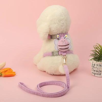 Uplift Treasures Escape Proof Mesh Cat Harness Leash Set purple s