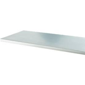 Multiplex-Arbeitsplatte, 40 mm stark, Gewindehülsen, Stahlabdeckung, Buchenholz verleimt, B 1500 x T 700 mm