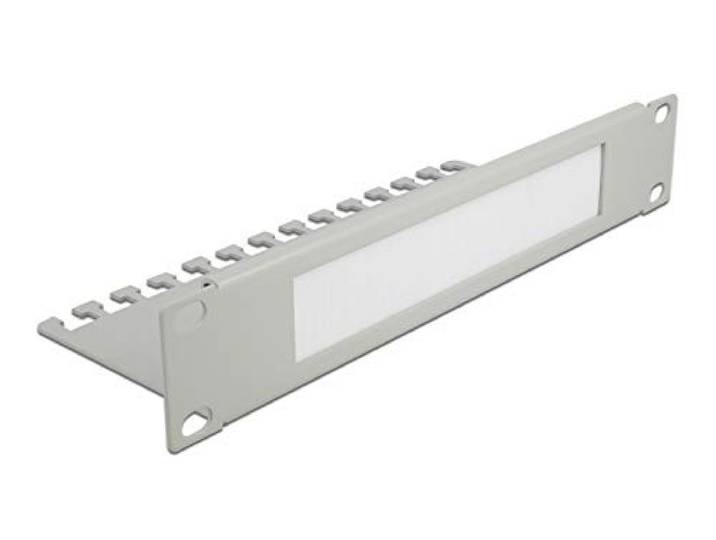 Delock 10 inch kabelmanagement borstelstrip met kabelopvangplaat 1 HE grijs