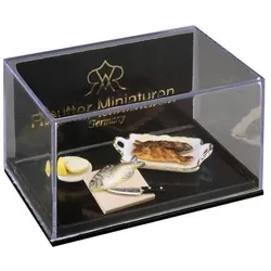 Reutter, Miniaturen, 001.485/6 - Miniatur, gegrillter Fisch mit Zitrone