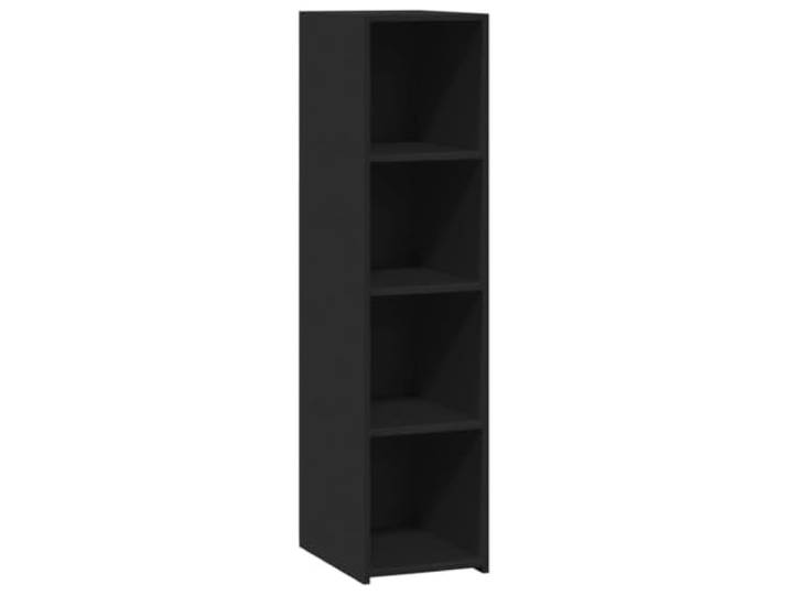 HGFDVCMR Highboard Schwarz 30x41x124 cm Holzwerkstoff Beistellschrank Kompakter Schrank mit reichlich Stauraum für Wohnzimmer, Schlafzimmer und Flur. Minimalistisches Design in Schwarz.