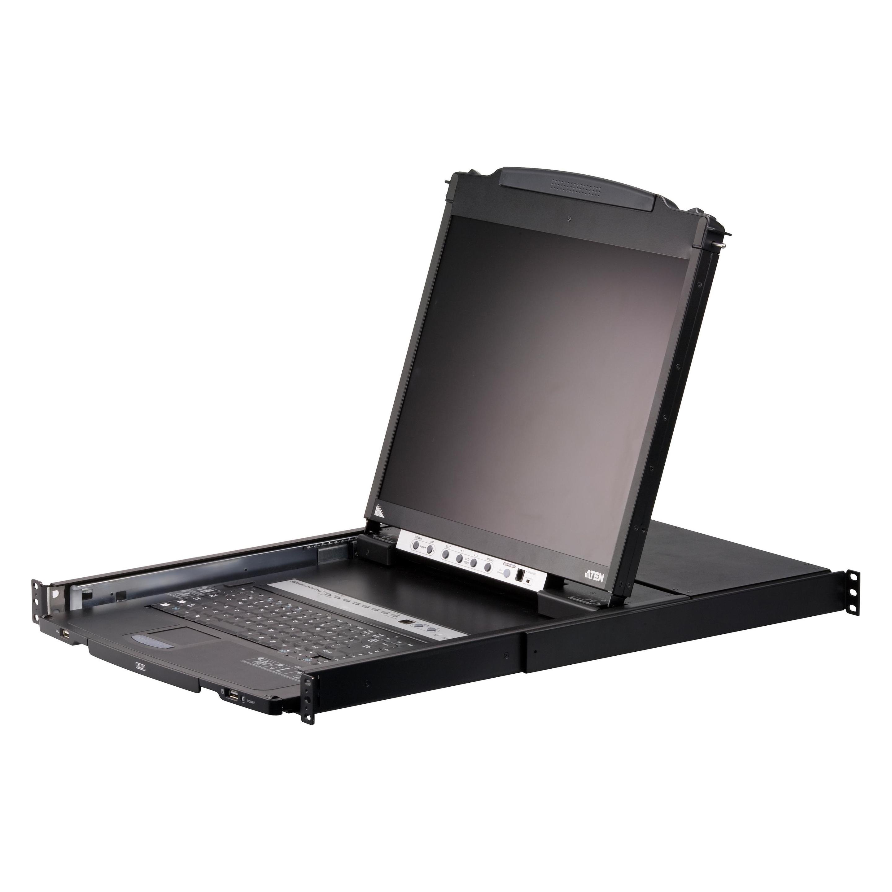 Aten CL5808N CH Dual Rail KVM-Switch 8-Port, 19"-LCD (PS/2-USB VGA) CH-Layout (CL5808N CH)