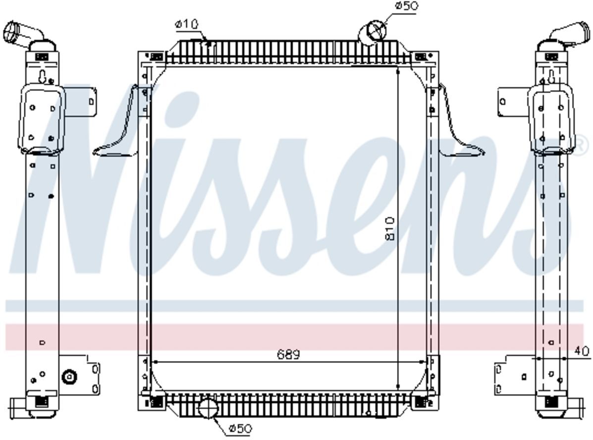 Kühler, Motorkühlung NISSENS 67245