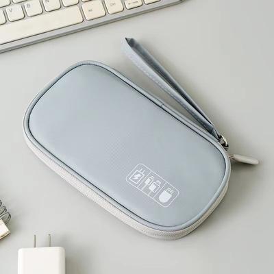 Portable Travel Accessories Organizer Pouch Small Electronics Storage Bag gray