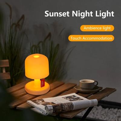 Uplift Picks Rechargeable Mushroom Sunset Table Lamp For Cozy Minimalist Ambient Bedroom Lighting Rechargeable Mushroom Sunset Table Lamp For Cozy Minimalist Ambient Bedroom Lighting