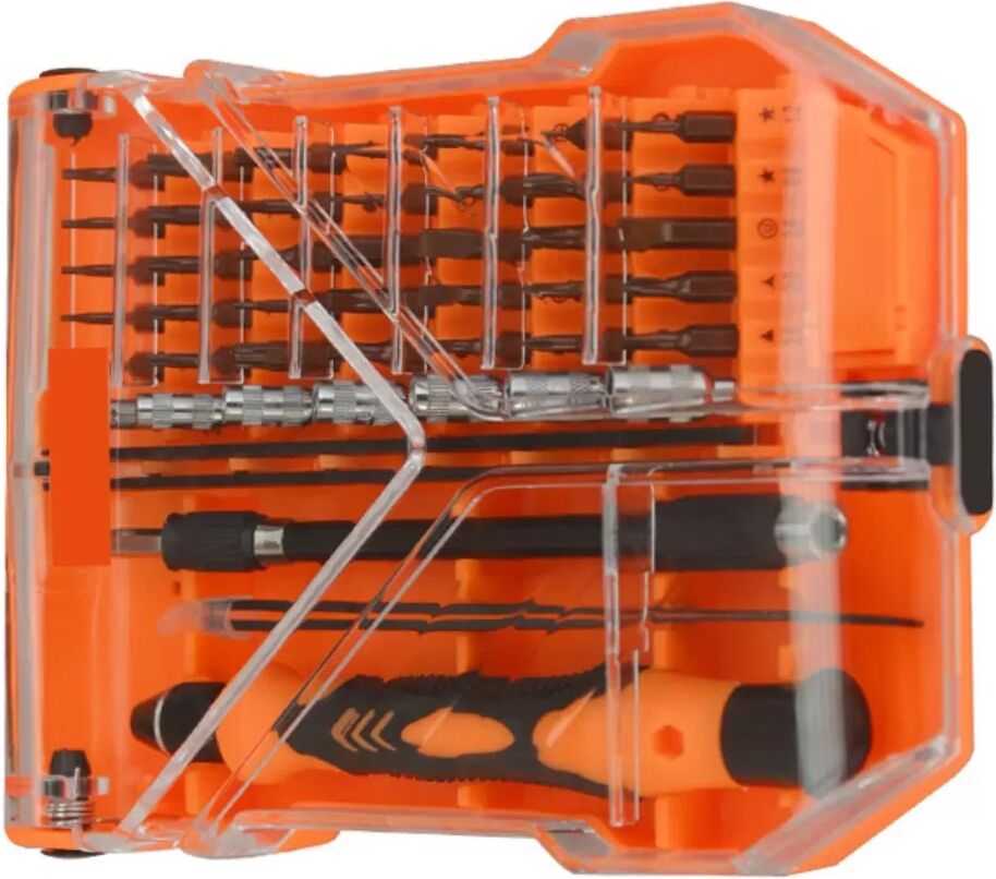 INF 45-teiliger Präzisions-Schraubendrehersatz - 35 magnetische Bits, verstellbarer Multi-Winkel-Schwenkgriff, Anti-Rutsch