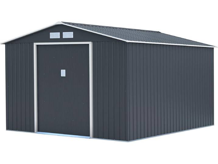 Abri de jardin métal Vegas - 8,83 m² - Gris